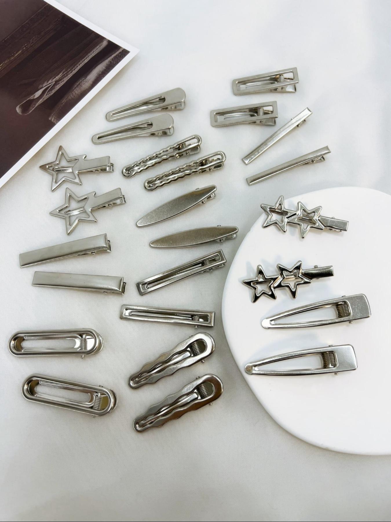 Cute Star Design Hair Clips Barrettes Hairpins As Gift, Y2k Hair Accessories for Women & Girls, Star Shaped Hair Clips, Casual Versatile Minimalist Hair Clips for Daily Wear, Perfect Gift Idea, Super Cute Clips