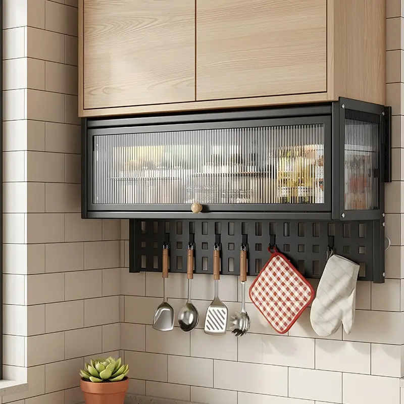 [Wall-Mounted Storage Cabinet] Oversized Wall-Mounted Storage Cabinet with Pegboard, Multi-Functional Hanging Storage Combination, Narrow Kitchen Wall Cabinet, Country-Style Wall-Mounted Storage Cabinet, Suitable for Kitchens, Garages, Bathrooms, Bed