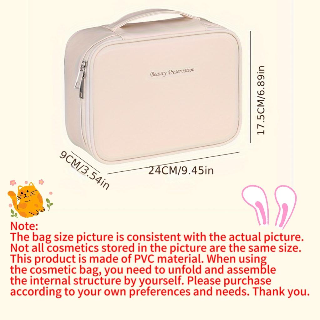 Makeup Tool Storage Bag, 1 Count Large Capacity Makeup Organizer, Travel Cosmetic Storage Bag, Zipper Makeup Organizer Pouch, Versatile Storage Bag for Travel, Makeup Bags