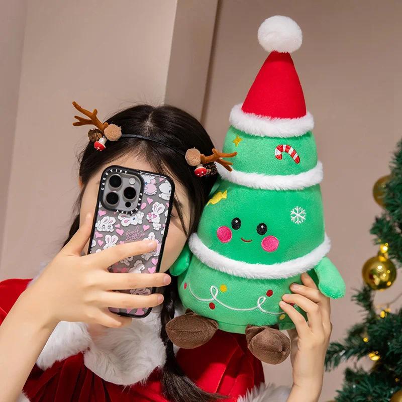 Cute Santa Claus & Elk Snowman Gingerbread Man Plush Toys Stuffed Animal Doll Christmas Gifts For Children Kids Home Decoration