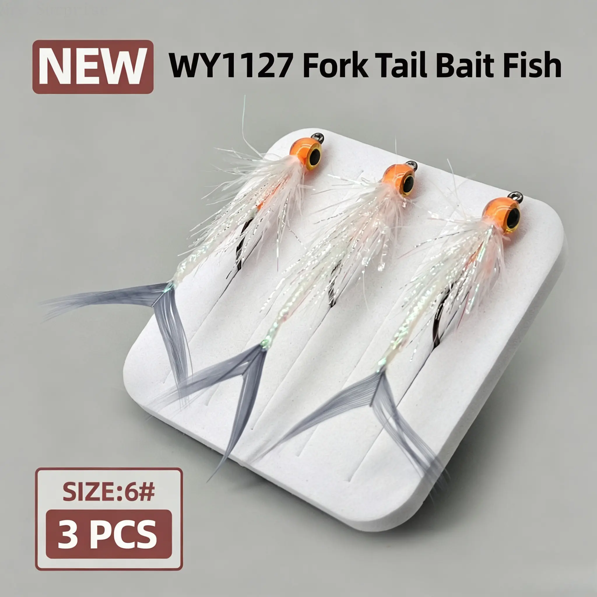 Fork Tail Fly Fishing Artificial Lures - Pack of 3 Realistic Mini Swimbaits, Lightweight Tackle for Stream, Freshwater Angling for No Freshwater Angler
