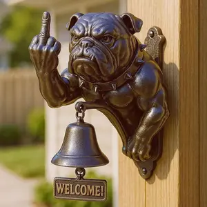 Cool Bulldog Doorbell, Fashionable Welcome Bell, Unique Hanging Design, Enhance Your Entrance Atmosphere, Outdoor Decorations, Wall Mounted