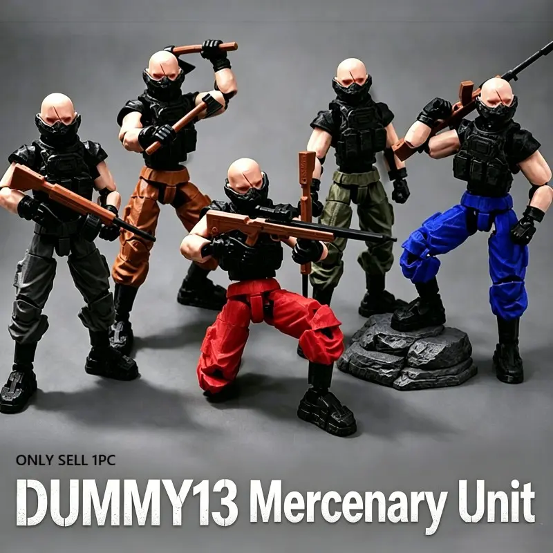 Dummy13 Action Figure, DIY Movable Soldier Model, Collectible Desk Display, Flexible Joint Tactical Soldier, Military Hobby Gift, Articulated Figurines, Jointed Action Figure, Articulating Figurine