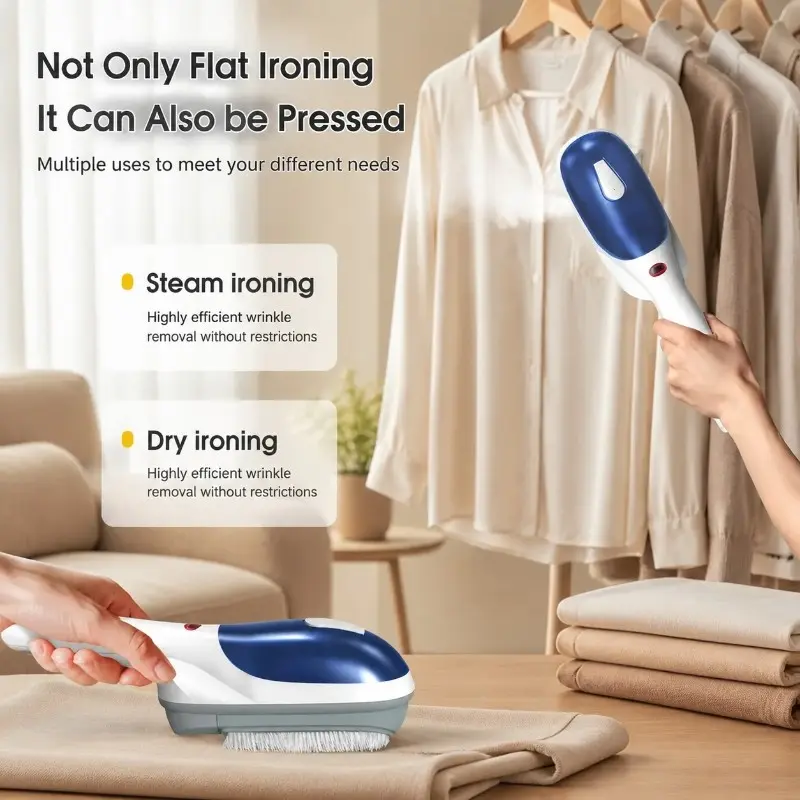 Handheld Steamer Iron, Mini Electric Iron 750w, Cross-Border Steam Brush, Multi-Function Two-In-One, 150ML Large Water Tank, Home Use, Travel Clothes Steamer