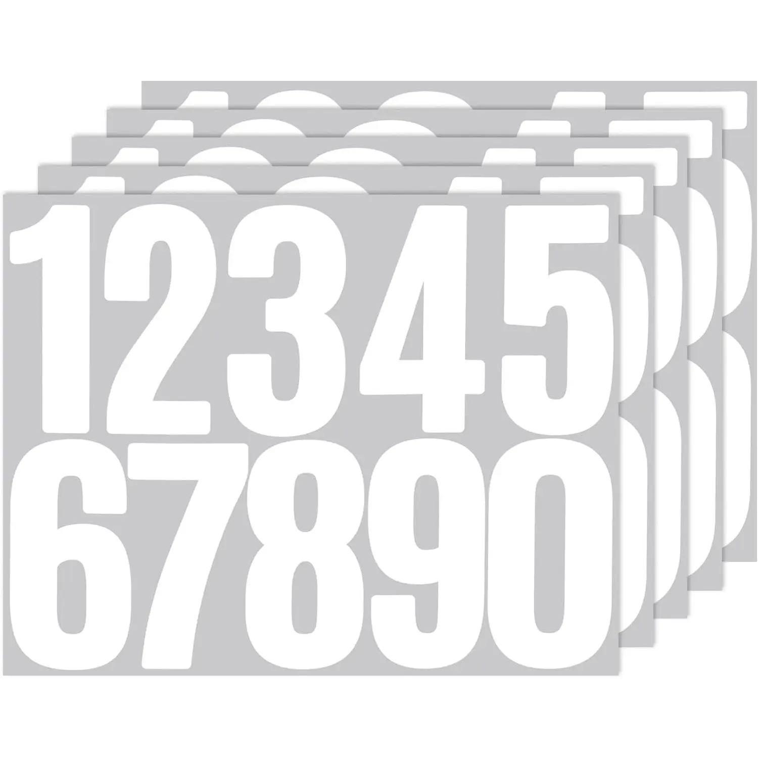5 Sheets White Numbers 3 Inch, Adhesive Mailbox Numbers for Outside, Vinyl 0-9 Numbers Stickers,  Numbers Stickers for Mailbox Signs Doors Address