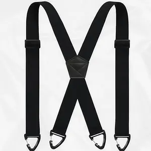 X Back Hidden Suspender 1.5 Inches Under Clothing Heavy Duty Work Suspenders for Men Women