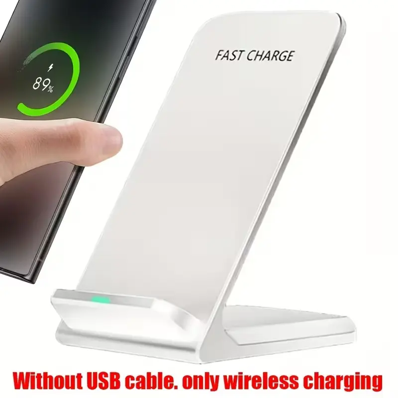 Wireless Charging Stand, 15w Fast Charge Base, Adaptive LED Wireless Charger, Compatible with iPhone, Samsung, Lg, Pixel Devices