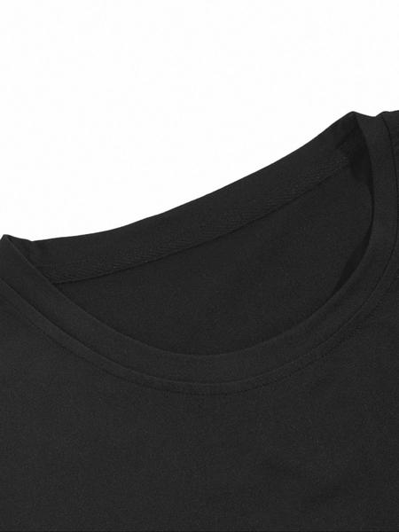 Men's Summer Round Neck Short Sleeve T-Shirt, Large Letter Graphic Print, Soft Comfortable Casual Fit, Perfect for Daily Wear