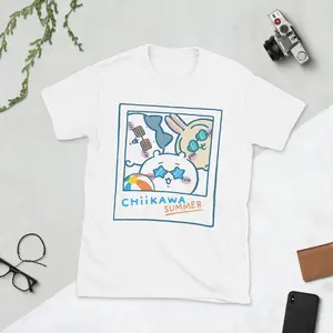 Men Chiikawas Summertime T Shirts  Cotton Clothing Novelty Short Sleeve O Neck Tee Shirt Printed T-Shirts