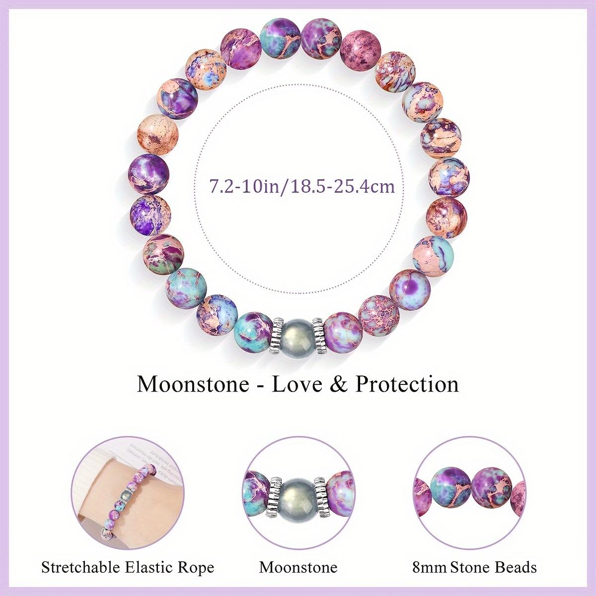 Elegant Moonstone and Colored Rhinestone Bracelet - Includes 'Always Remember You Are Braver' Inspirational Gift Card - Ideal Choice for Daily and Holiday Occasions - Everyday Wear Accessory| Elegant Bracelet