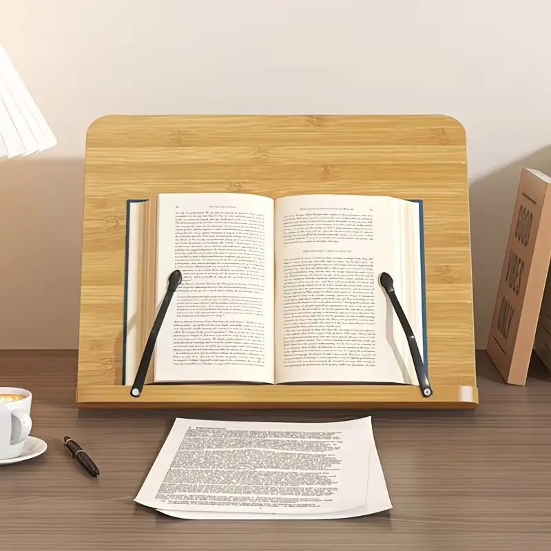 Book Reading Aid Device, Multi-Functional Computer Stand, Calligraphy Pen Holder, Versatile Reading Rack, Coniferous Plants Origin