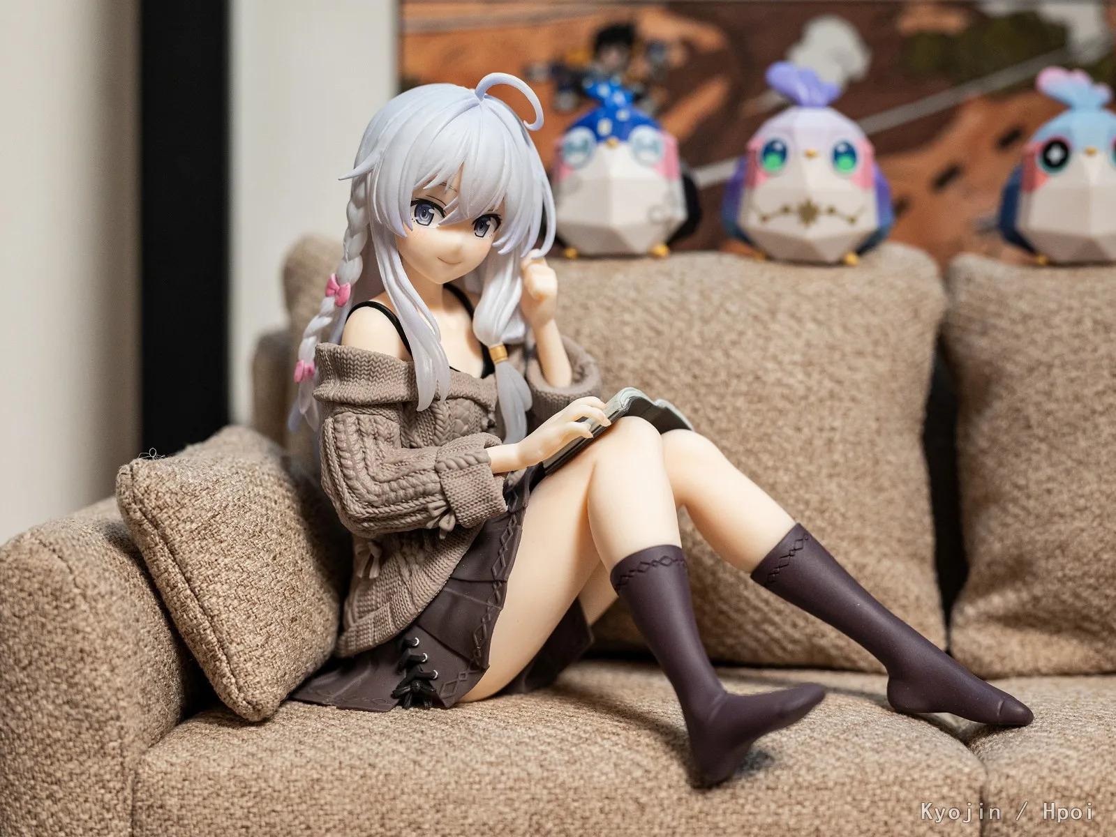 15cm The Journey Of Elaina Anime Figures Gk Model Elaina Sweater Doll Collect Models Action Figure Room Decor Friend Gift Toys