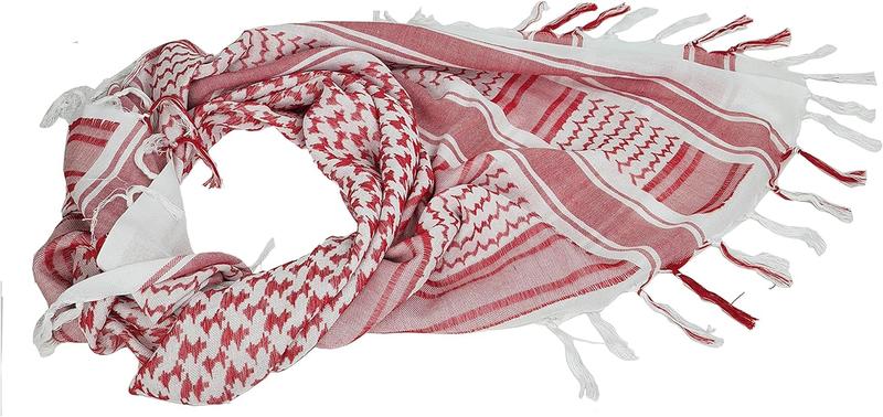 Luxns Military Shemagh Tactical Desert Scarf / 100% Cotton Keffiyeh Scarf Wrap for Men And Women