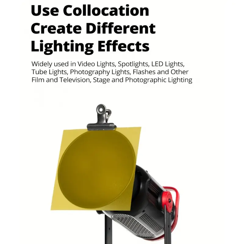 Professional Color Correction Gel Set: 12"X12" (30X30Cm) 11pcs Collection with Carrying Case | Suitable for Studio Flash, Professional Video, And LED Lighting