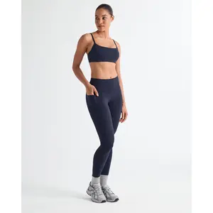 SOLBRACE Women's High Waist 25'' No Front Seam Leggings with Pockets, High Stretch Breathable Lightweight Yoga Gym Workout leggings