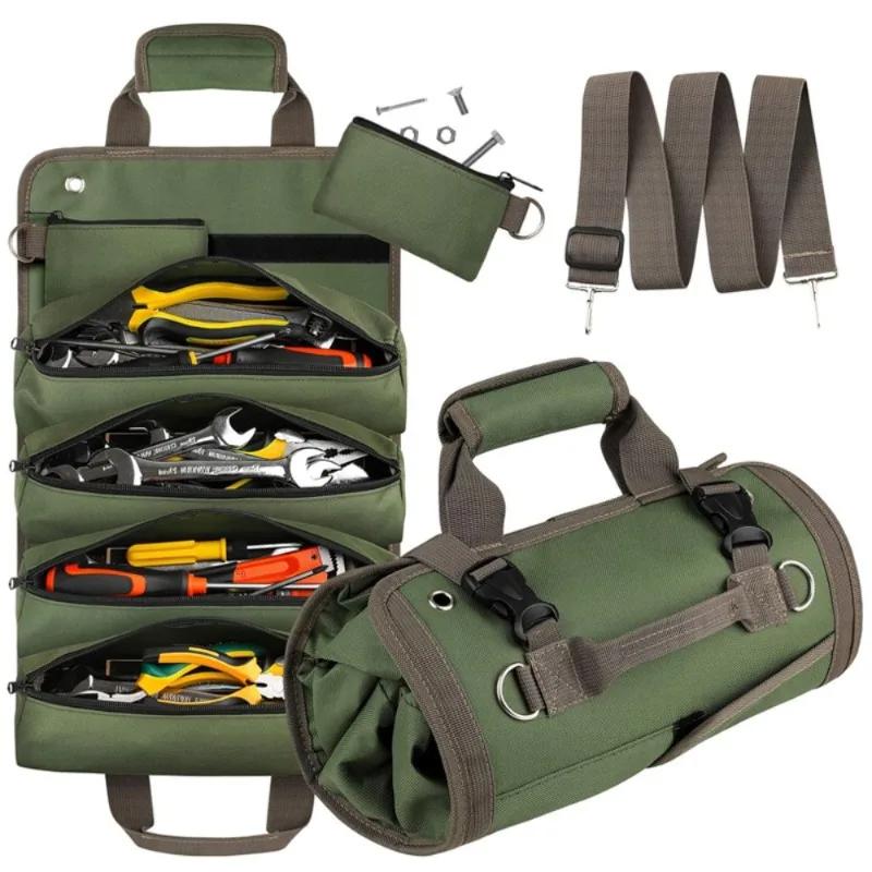Hardware Tool Kit New Repair Electrician Bag Handheld Back Carrying Dual purpose Tool Roll Bag Multi functional Tool Kit