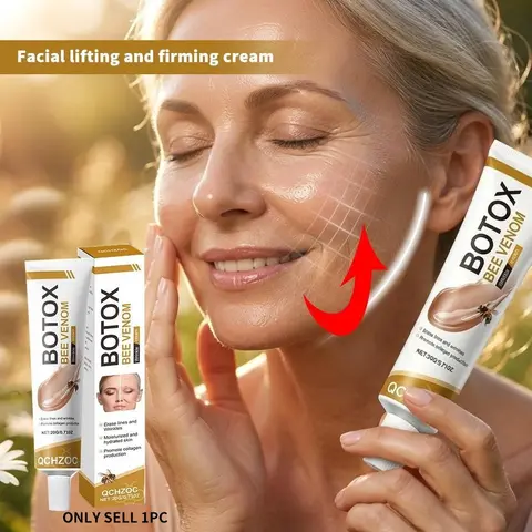 Bee Venom Anti-Wrinkle Face Cream, Gentle and Smooth Facial Care Balm, Moisturizing Skincare Product, Soft and Nourishing Formula, Treatment