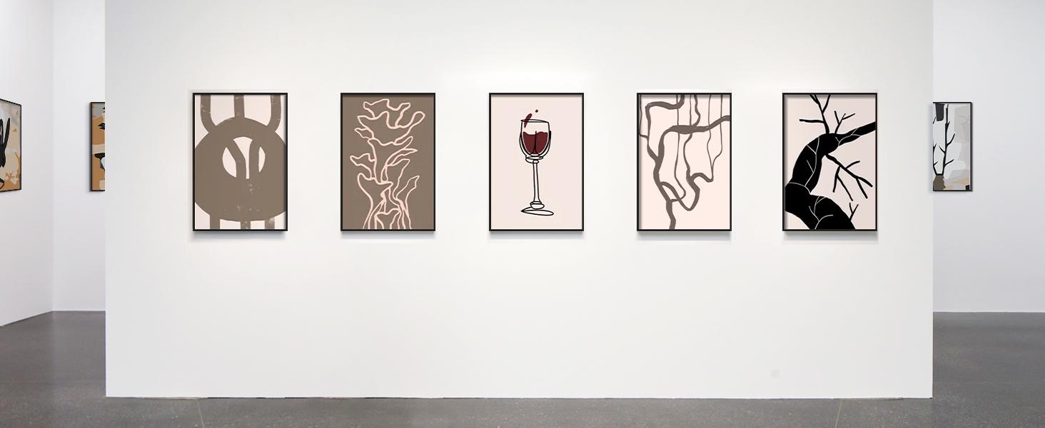 upsimples 16x24 Picture Frame Black 3 Pack, Scratch-Proof Poster Frames 16 x 24 for Photo Gallery - Slide-In Strips, Horizontal or Vertical Wall Mounting