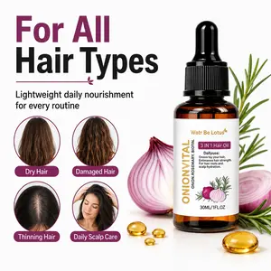 30ML Onion Thyme Biotin Hair Oil, Herbal Nourishment, Dropper Design, Strengthen Hair, Smooth & Shiny, Suitable for Men & Women