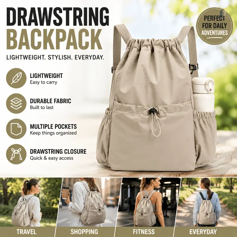 1 Pc Multi-Functional Nylon Fabric Backpack - Men's Women's Adjustable Strap Foldable Lightweight Large Capacity Outdoor Travel Daypack, Portable Storage Handbag, Foldable Shopping Bag