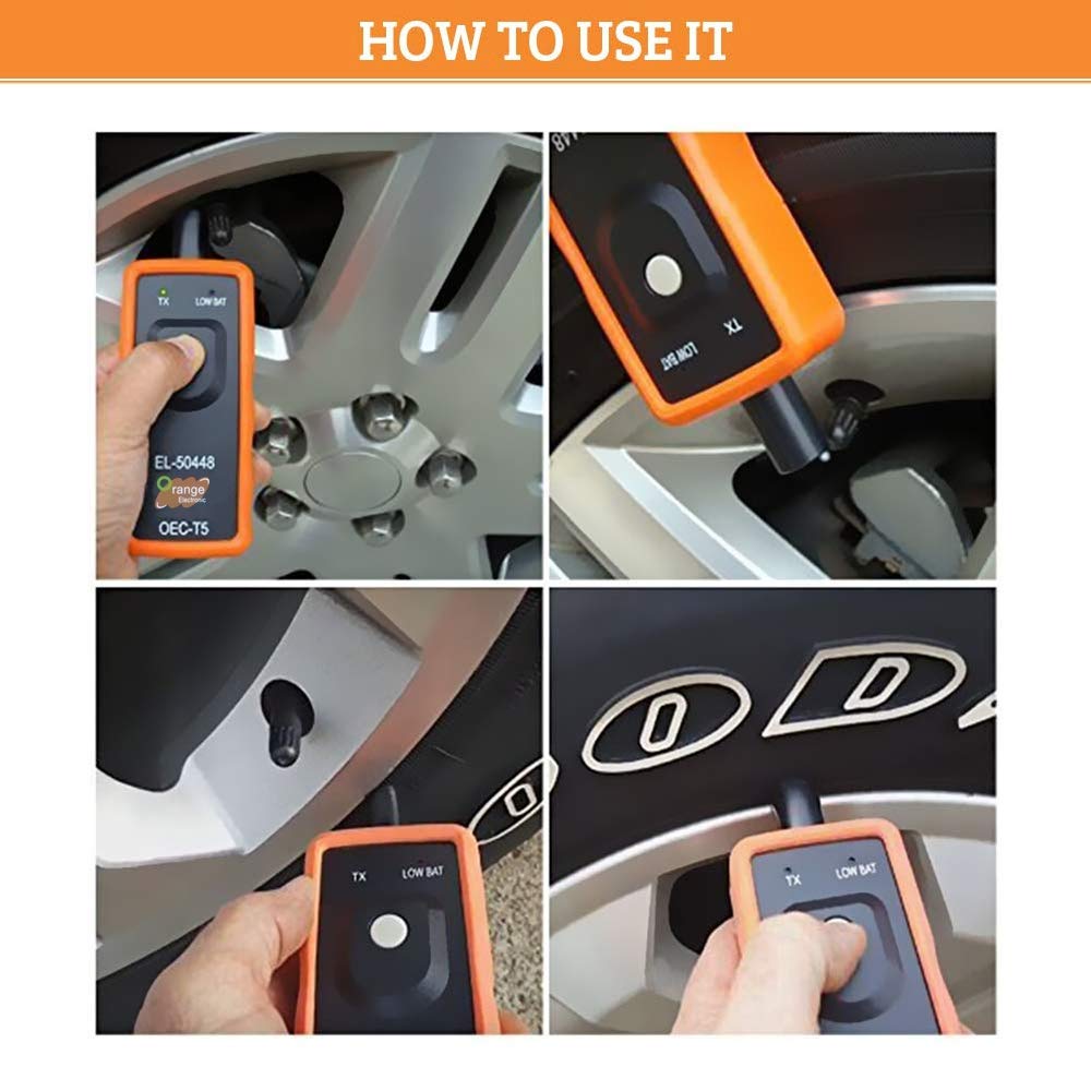 TPMS Relearn Tool for GM, EL-50448 Orange OEC-T5 for Auto, Tire Pressure Monitoring System Sensor Reset Activation