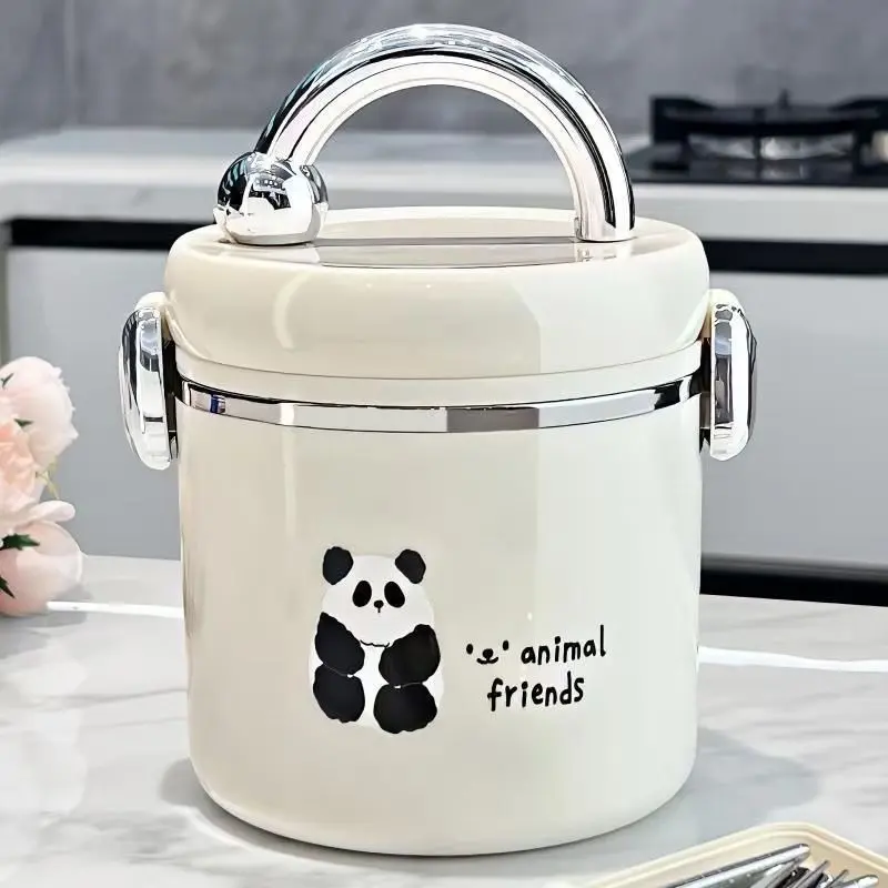 Insulated lunch box 304 stainless steel office workers microwaveable bento box food heating pot bowl Leakproof Lunch Containers