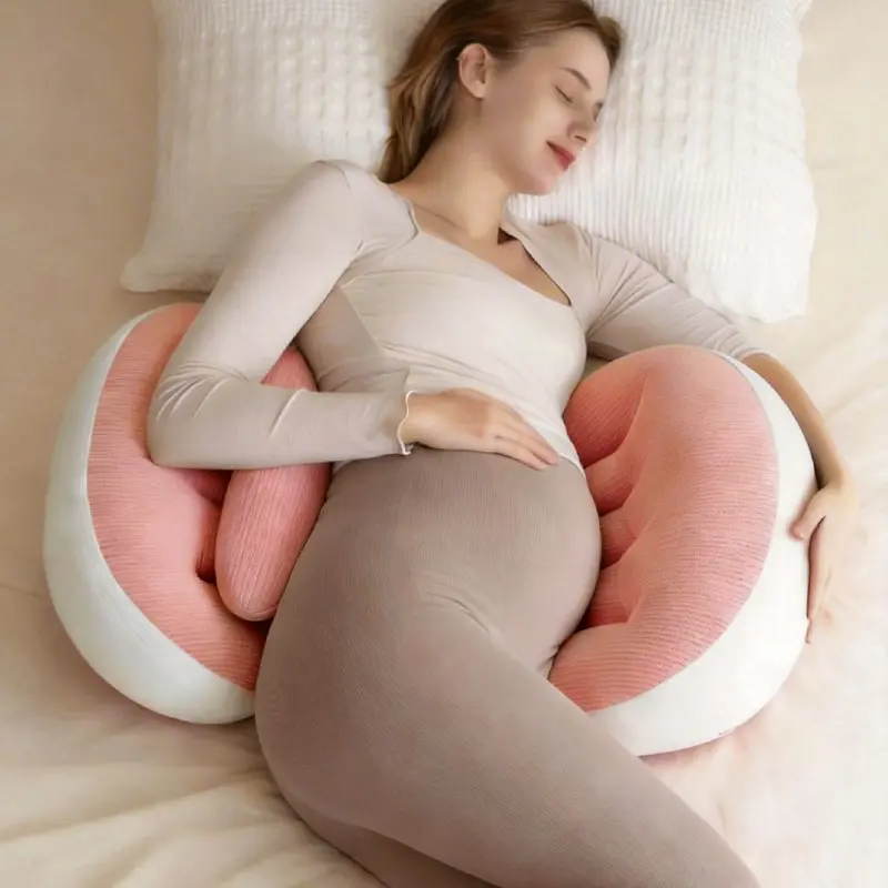 3-Piece U-Shaped Pregnancy Pillow Set, Soft Cozy Comfortable Support Pad for Sleeping, Care, and Breastfeeding, Maternity Pillows