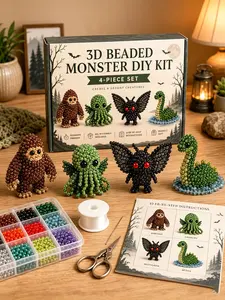 3D Beaded Animal Craft Kit, DIY Jewelry Making Set, Animal Theme Handmade Kit, Bead Accessories, Perfect Gift for Crafting Enthusiasts, DIY Beading Accessories
