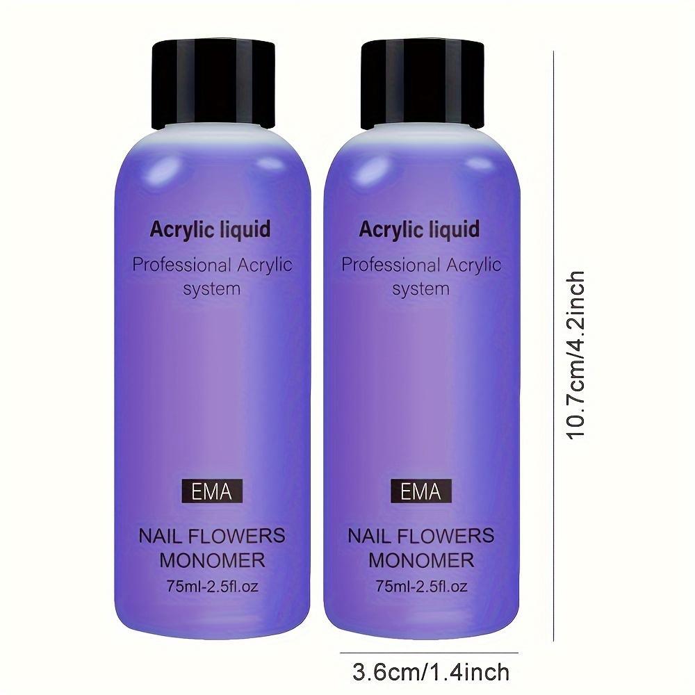 Nail Extension Acrylic Liquid Monomer System, 2 Counts Professional Nail Art Acrylic Liquid, Nail Polish for Salon & Diy Use, Acrylic Press Nails Nail Supplies, Nail Art Tool