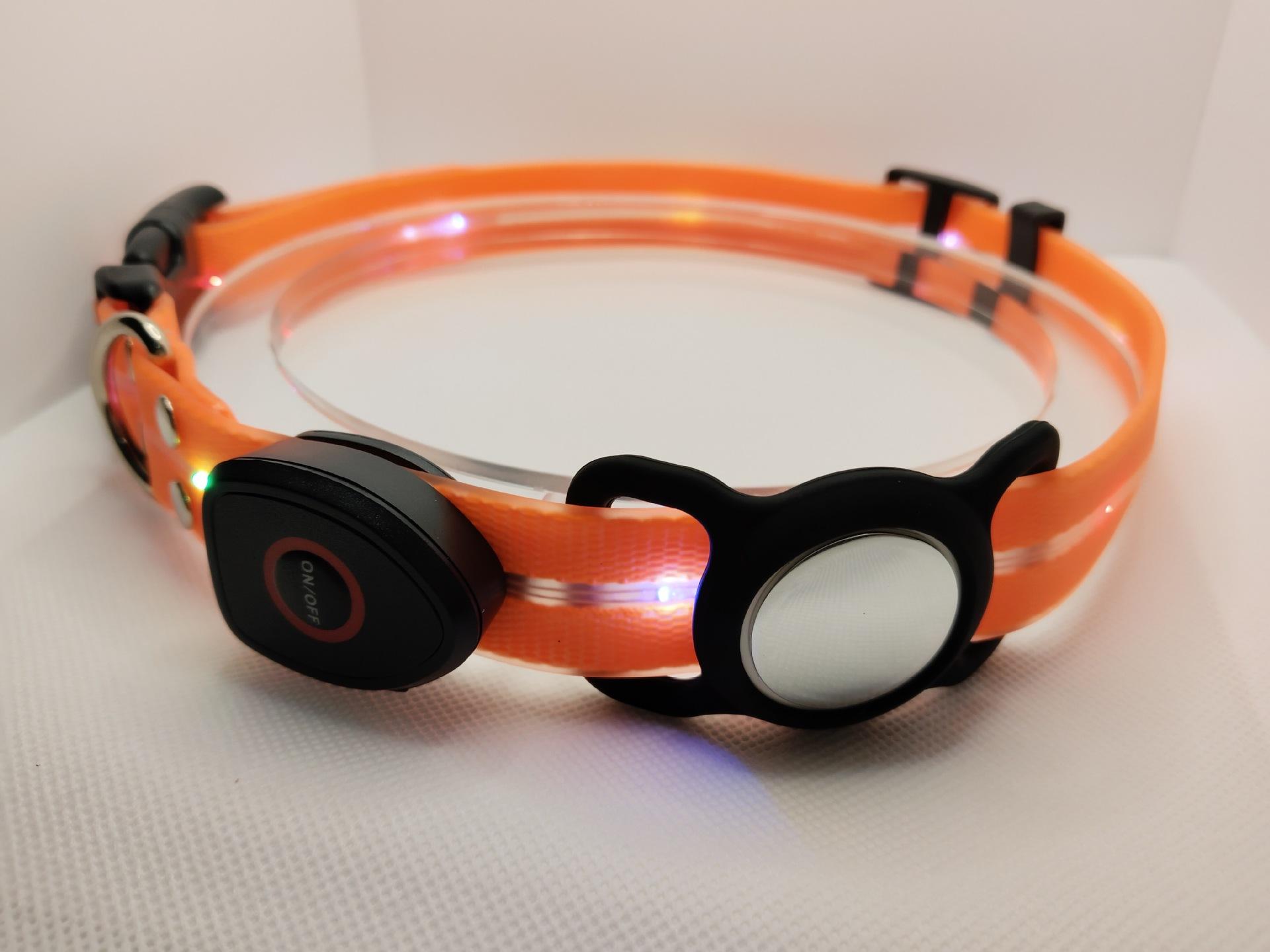 rechargeable luminous leather belt LED flashing collar with adjustable brightness, extremely cool. christmas  collar ball toy duney  leash Adjustable iyoshop  dog harness