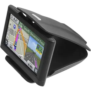 GPS  Mount [Matte Black Dock] for  Nuvi Drive Dezl Drivesmart, Tomtom, Magellan Roadmate, Rand McNally, Navman, Cell Phone -  Adhesive Non-Slip Dashboard  Holder for Satnav