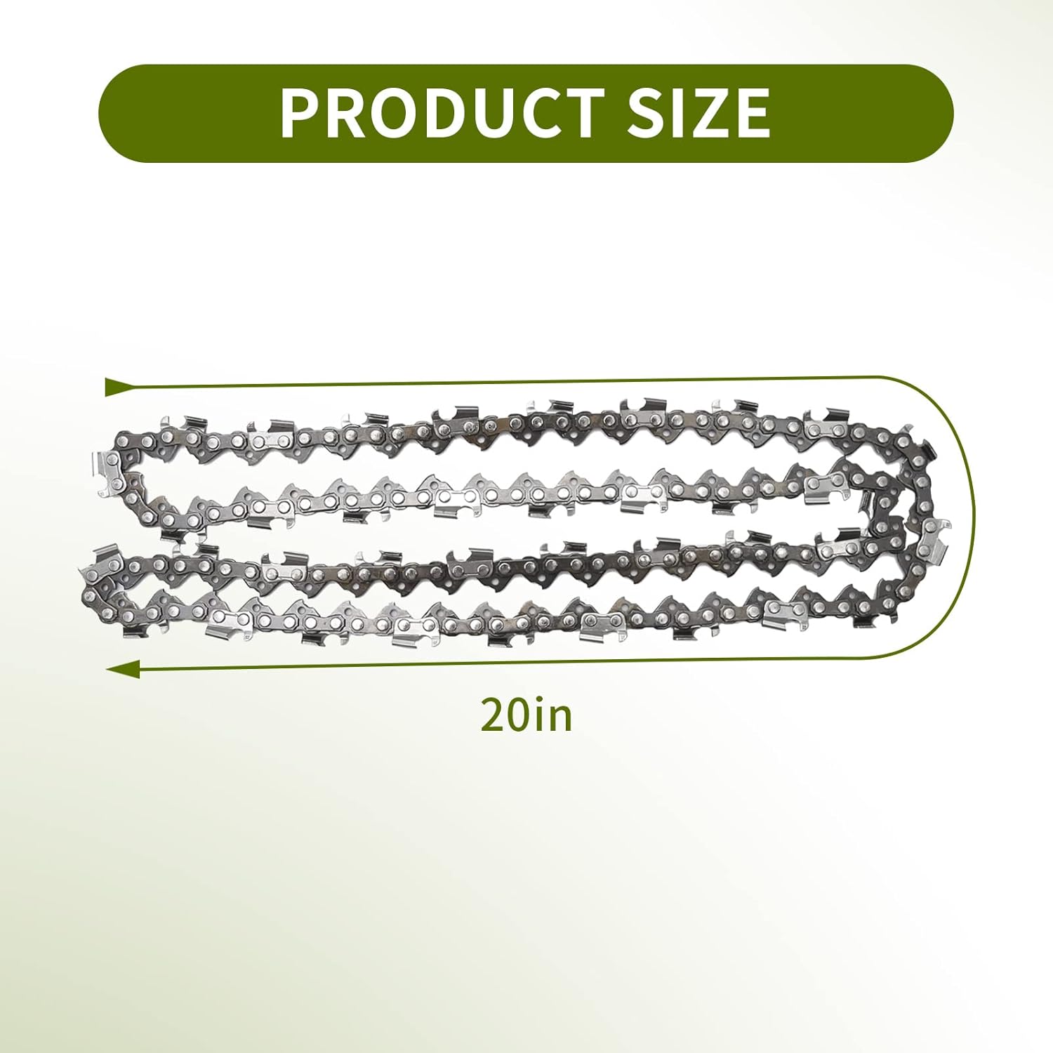 3 Pack 20" Chainsaw Chain 325" Pitch 058 Gauge 76DL Replacement for Blue Max 53543 8901 8902 Replacement for Husqvarna Stihl Poulan Craftsman Chainsaws