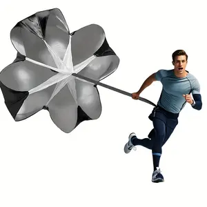 Resistance Parachute for Running, Track & Field and Soccer – Speed Training Equipment, available in black and red