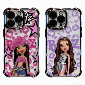 Colorful Animal Cartoon B-Bratzs Dolls Pattern Shockproof Cellphone Case - Anti-Drop Protection for iPhone 17 Air,16,15,14,13,12,11 Pro Max Plus & Samsung S26,S25,S24,S23,S22 Plus Ultra - Transparent Soft Back Cover Smartphone Accessory
