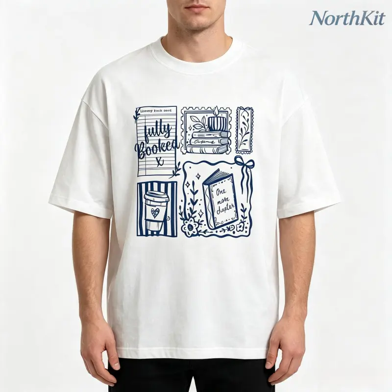 "1 More Chapter" Casual Sports Top - Breathable Round Neck Short Sleeve Graphic Tee, Bookish Things for Literary Enthusiasts, All Seasons Cozy Reading Gift, Book-Themed Vibrant Print, Classic Relaxed Fit, Cold Wash Friendly, Breathable Fabric, Book-Themed