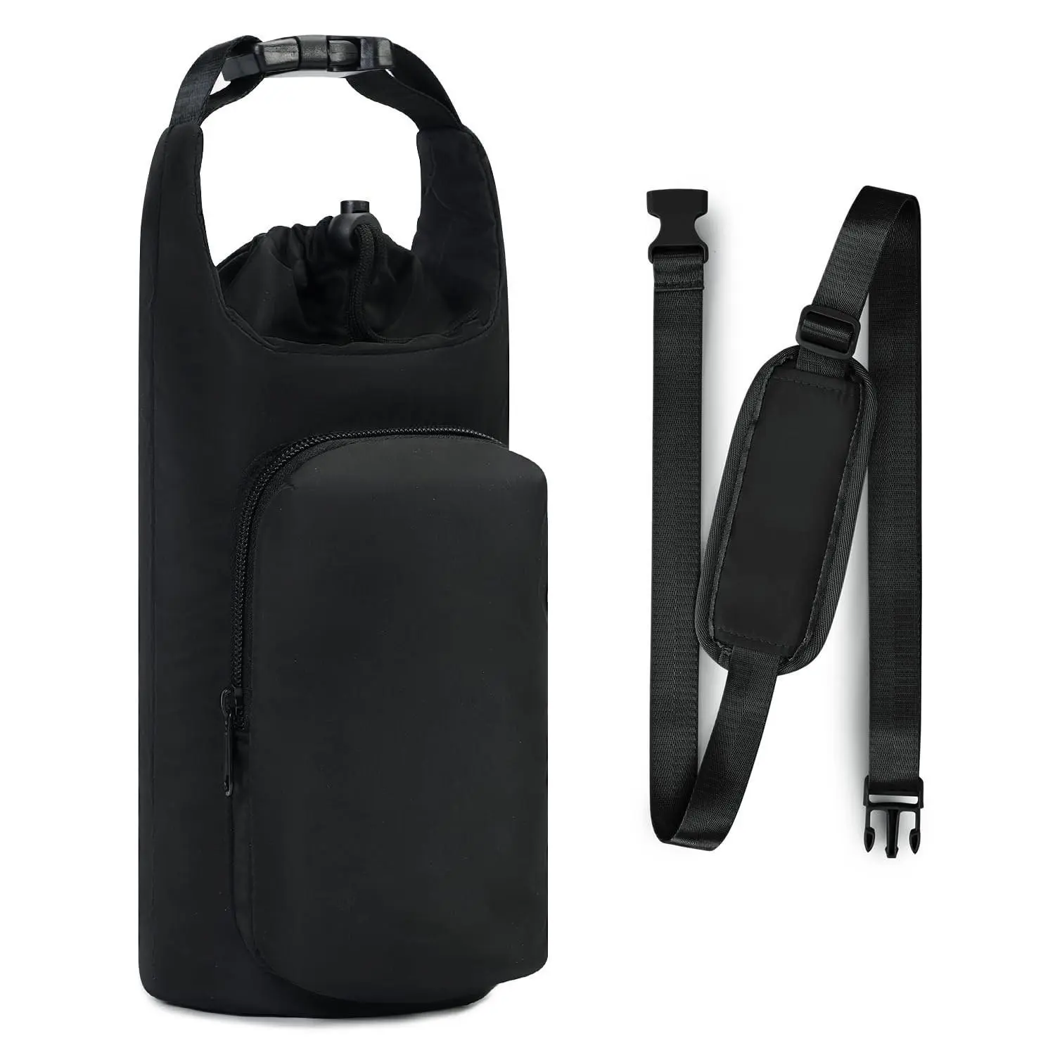 Water Bottle Carrier Bag with Phone Pocket 32oz 40oz Tumbler Insulated Water Bottle Holder with Adjustable Shoulder Strap Carrier Sling Bag
