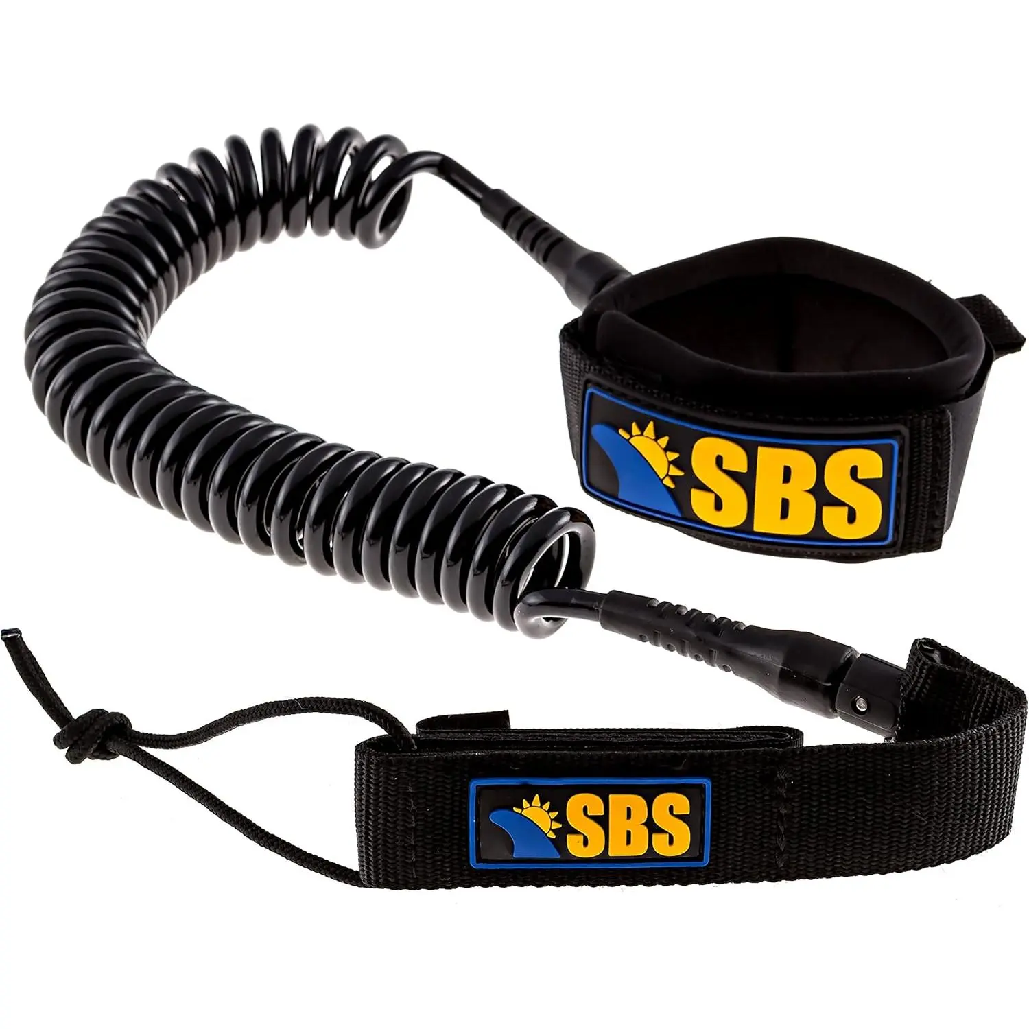 10ft Coiled SUP Paddleboard Leash with Comfortable Ankle Cuff Durable Tangle-Free Surf Leash for Stand Up Paddleboards