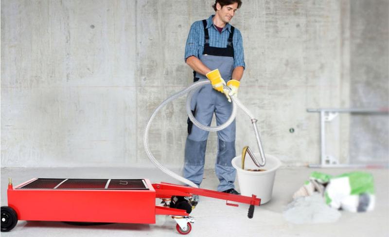 GARVEE Electric Oil Drain Pan - Available in 20 Gallon and 17 Gallon Sizes, Featuring 110V Pump, 8 Ft Hose, Low Profile Design, and T Folding Handle for Easy Oil Drainage in Trucks, Cars, and SUVs.