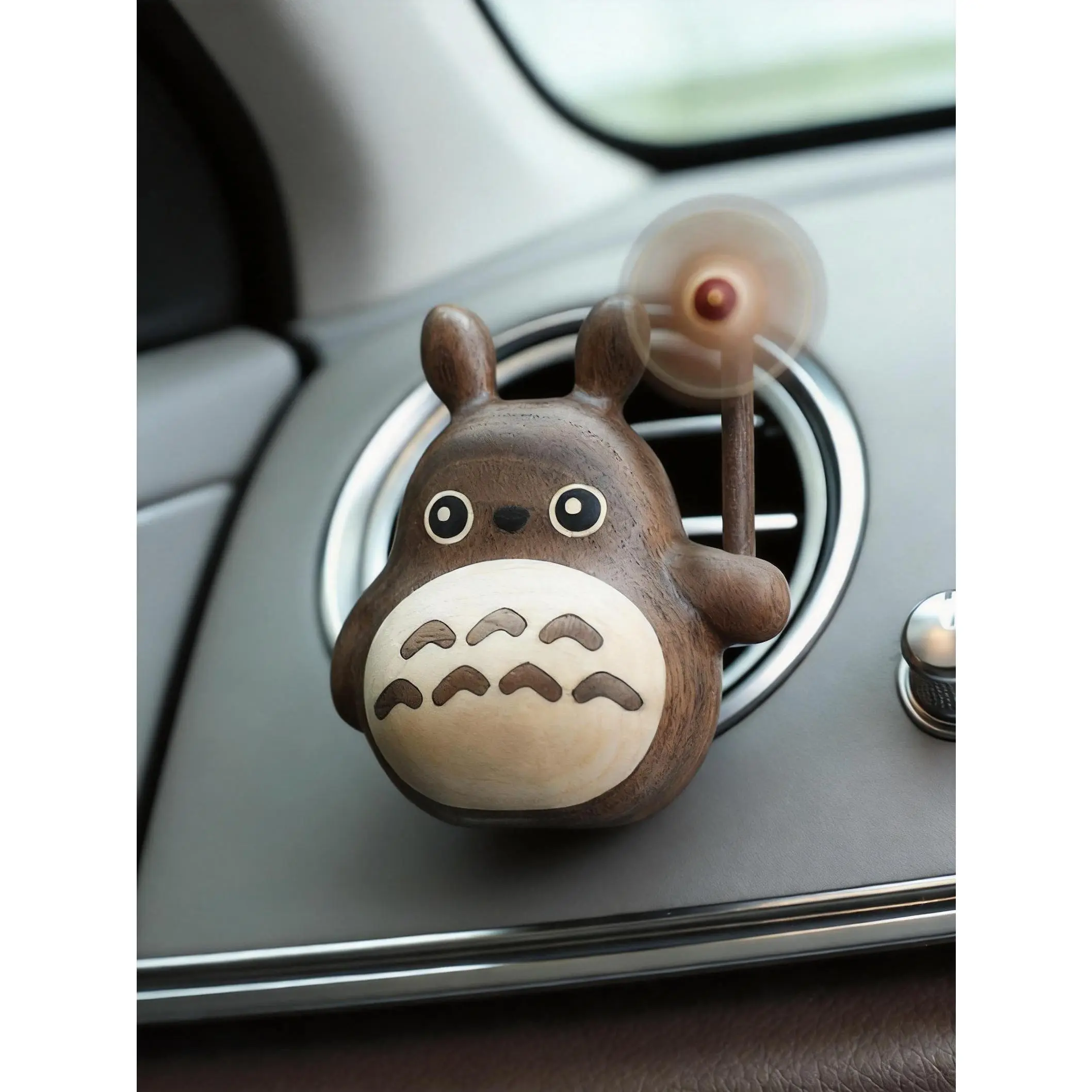 Handcrafted Wooden Totoro Car Air Vent Diffuser, Essential Oil Diffusing Freshener, Car Decor Gift, Totoro Lover Gift, Car Air Freshener