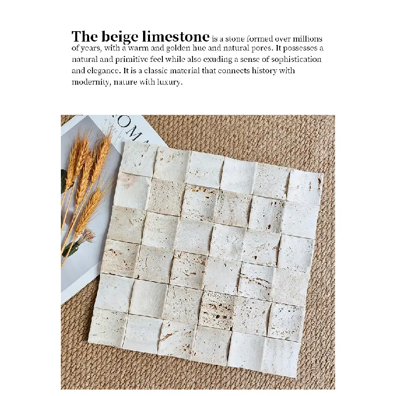 Natural Travertine Marble Tile, Premium Authentic Hole Stone with Unique Porous Texture, Polished & Matte Natural Stone Slab, Anti-Slip Wear-Resistant Decorative Marble for Patio, Courtyard, Garden, Villa Floor, Wall & Landscape Decoration
