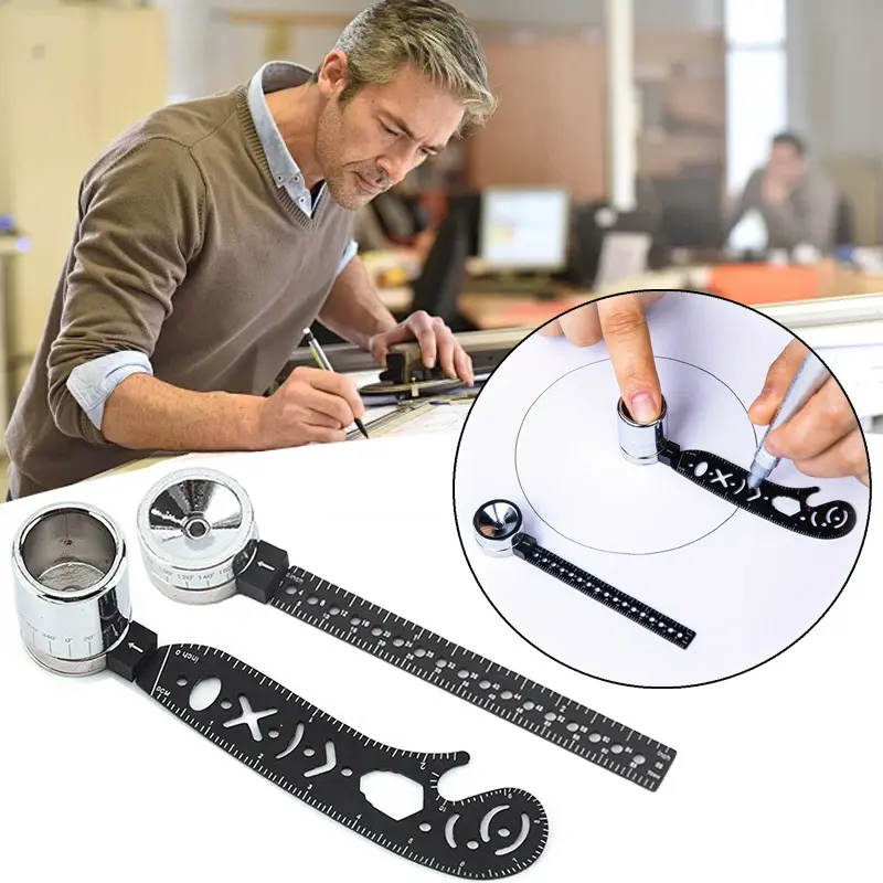 Graphic drawing tool, geometric drawing tool, drawing ruler, multifunctional circle drawing tool, can be given as a gift to friends