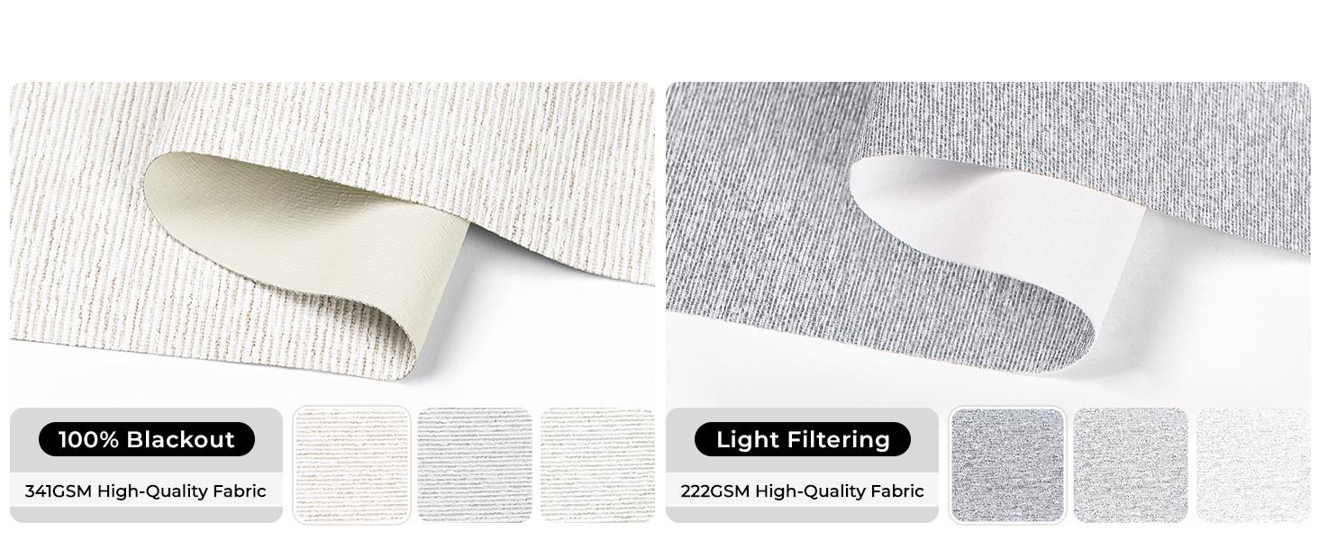 100% Blackout Cordless Roman Shades for Indoor Windows & French Doors, 34 3/4" W * 60" H - Blackout - Beige