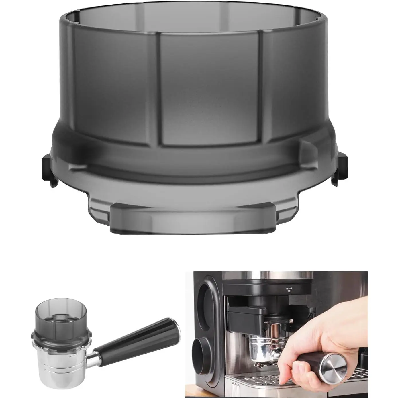 Portafilter Funnel for Ninja Espresso Machine ES601 – Coffee Dosing Ring, No-Mess Espresso Funnel for Precise Tamping, Anti-Splash, Accessory Compatible with Ninja Luxe Café Premier Series ES601