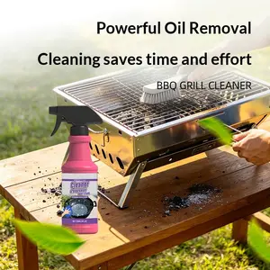 BBQ Grill Cleaner, Powerful Charcoal Residue Remover, Stain Eliminator, Quick Clean Specialized Cleaning Agent