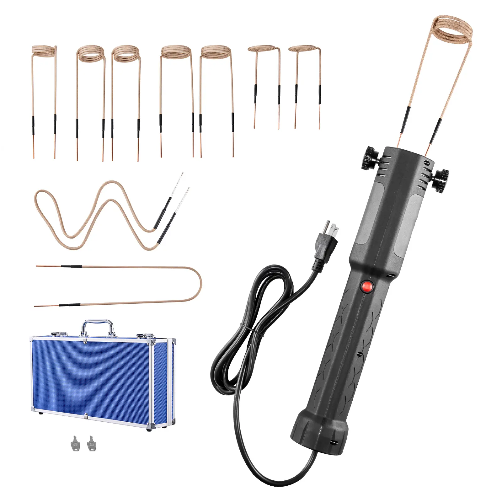Induction Heater Bolt Removal, 1100W 110V Magnetic Induction Heater Kit, Handheld Nut Buster Tool for Rusty Screw Removing, Car Garage Repairing Tools with 10 Coil and Box