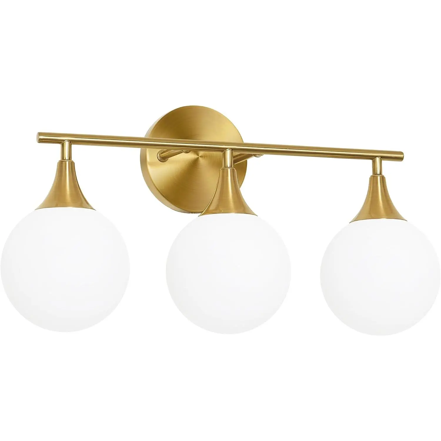 Modern Brushed  Bathroom  Light - Energy Efficient G9 Base Bathroom Lighting Fixtures Over Mirror, Milk Glass Shade Anti-Glare 19 Inch Soft Illumination for Makeup & Shaving