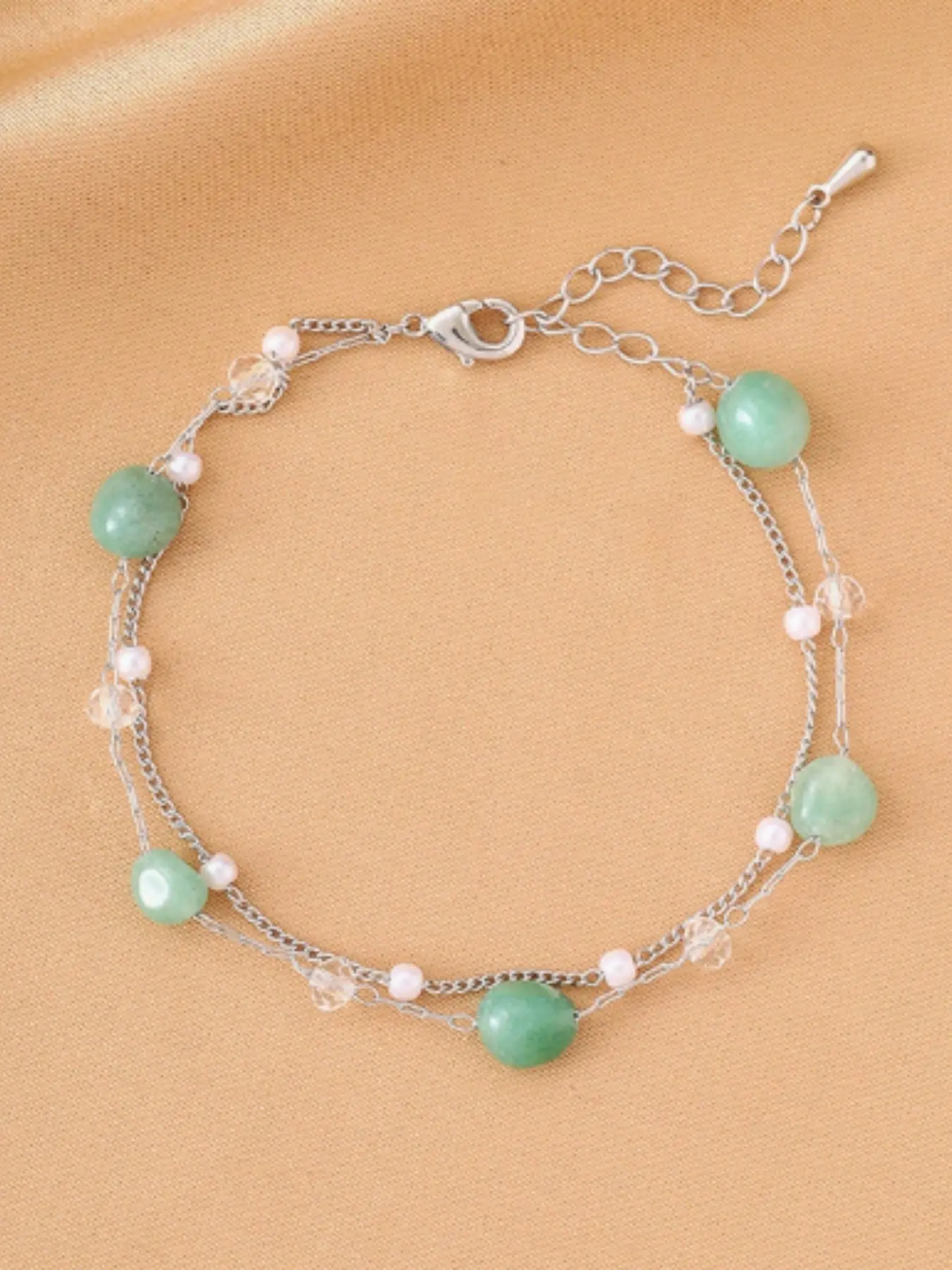 Trendy New Style Dual Layer Pearl Beaded Bracelet for Women, Sweet Korean Fashion Accessory, Elegant and Chic Jewelry