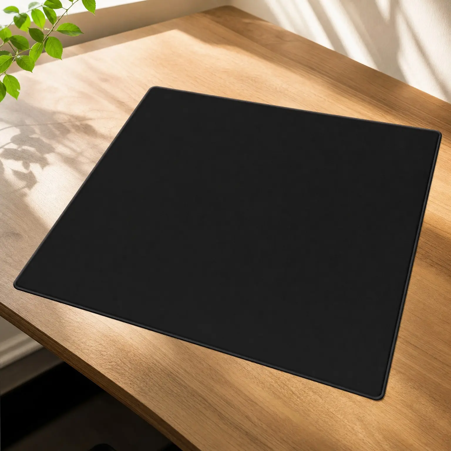 Glass Mousepad with Hard Surface for Gaming, Ultra Smooth Water-Resistant Large Mouse Pad, Precision Speed Control for Esports/Office, Black 15.7''×11.8''