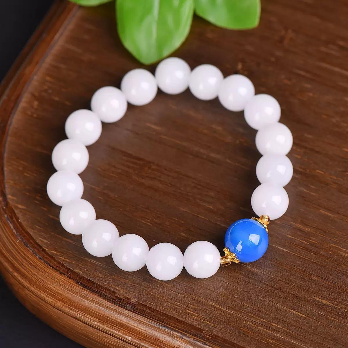 1-Prosperity Bracelet Charm Bracelet Easter Gift Basket Stackable Bracelets Fillers Boost Career Attract Wealth with  Design and White Beads for Good Luck Enhance Luck and Career Friendship Bracelet