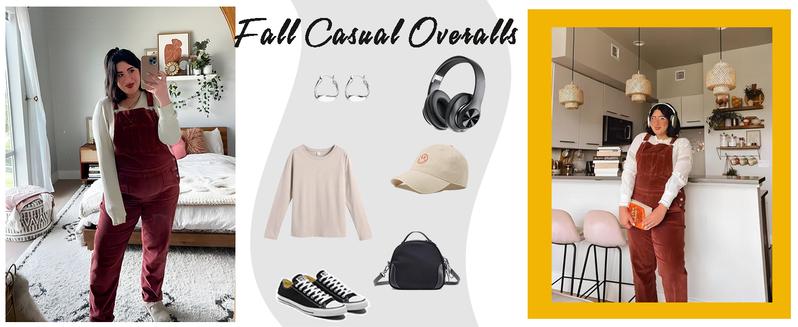 Women's Corduroy Overalls With Adjustable Straps, Baggy Bib Jumpsuit, Casual With Pockets